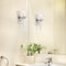 Designers Fountain Jedrek 12.75in 1-Light Brushed Nickel Industrial Indoor Wall Sconce with Clear Glass Shade 93301-BN - alternate 2